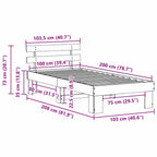 Estructura de cama 100 x 200 cm Madera de pino macizo