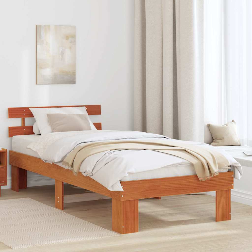 Estructura de cama 100 x 200 cm Madera de pino macizo