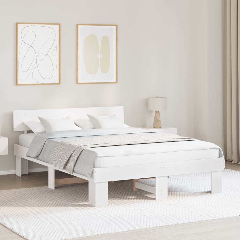 Estrutura de cama 100 x 200 cm Madeira de pinho maciço