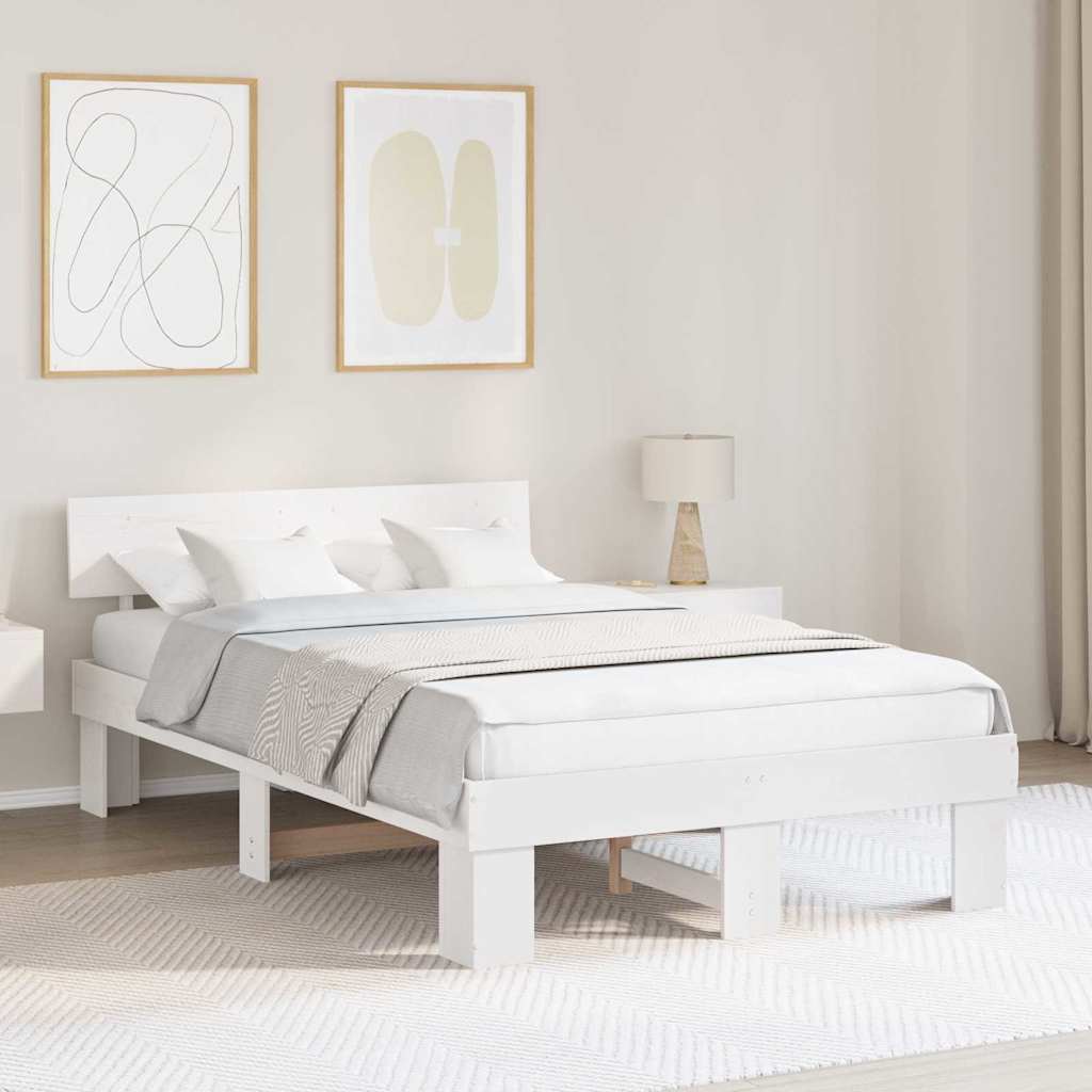 Estrutura de cama 100 x 200 cm Madeira de pinho maciço