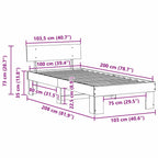 Estructura de cama 100 x 200 cm Madera de pino macizo