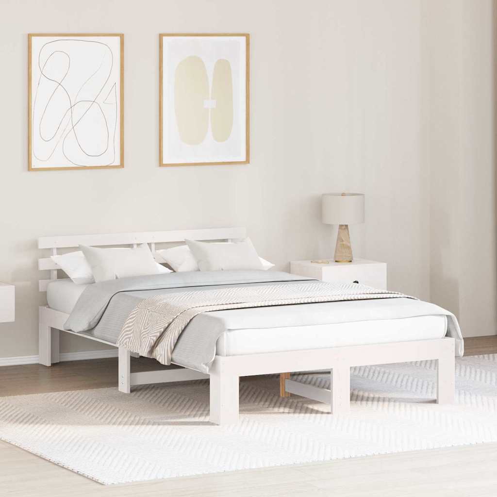 Estrutura de cama 100 x 200 cm Madeira de pinho maciço