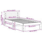Estructura de cama 100 x 200 cm Madera de pino macizo