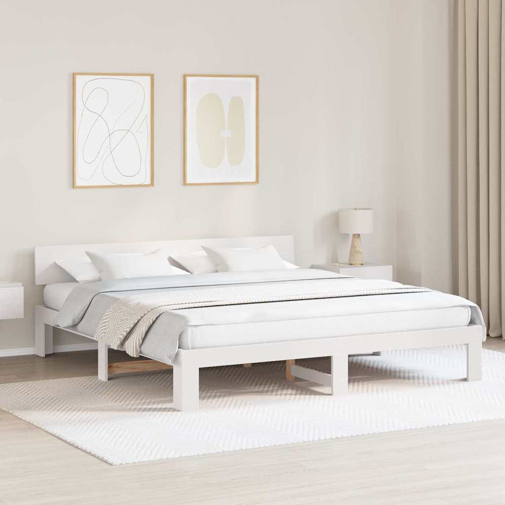 Estrutura de cama 100 x 200 cm Madeira de pinho maciço