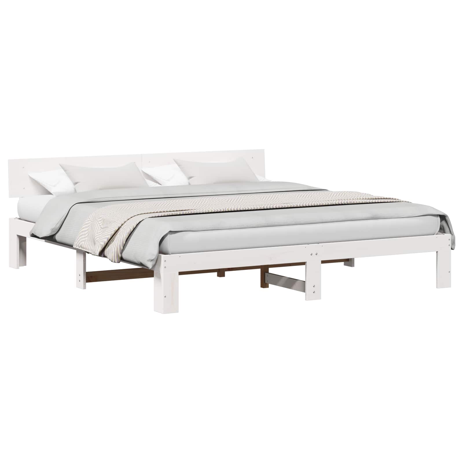 Estrutura de cama 100 x 200 cm Madeira de pinho maciço