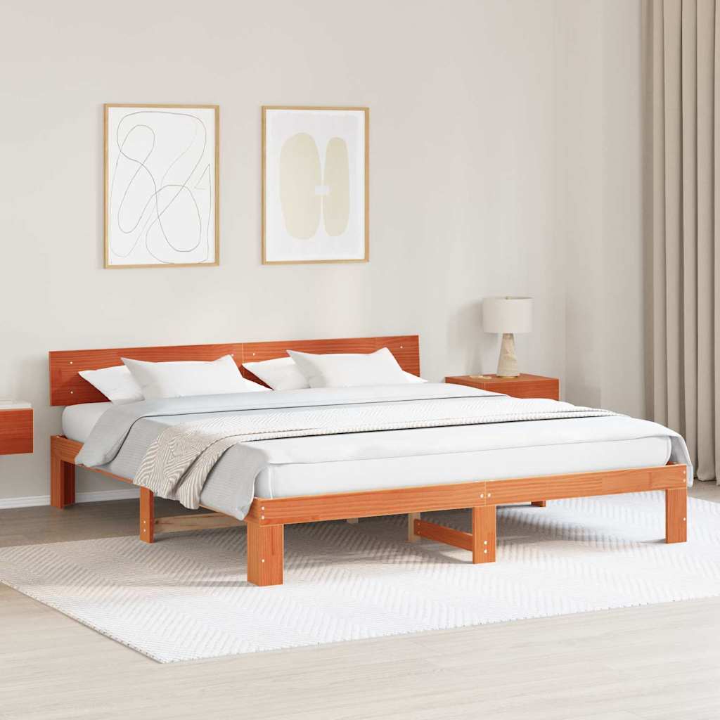 Estrutura de cama 100 x 200 cm Madeira de pinho maciço