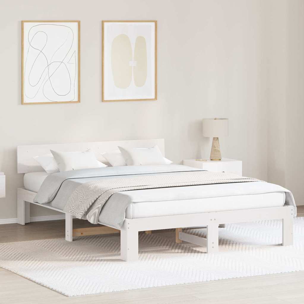 Estrutura de cama 100 x 200 cm Madeira de pinho maciço
