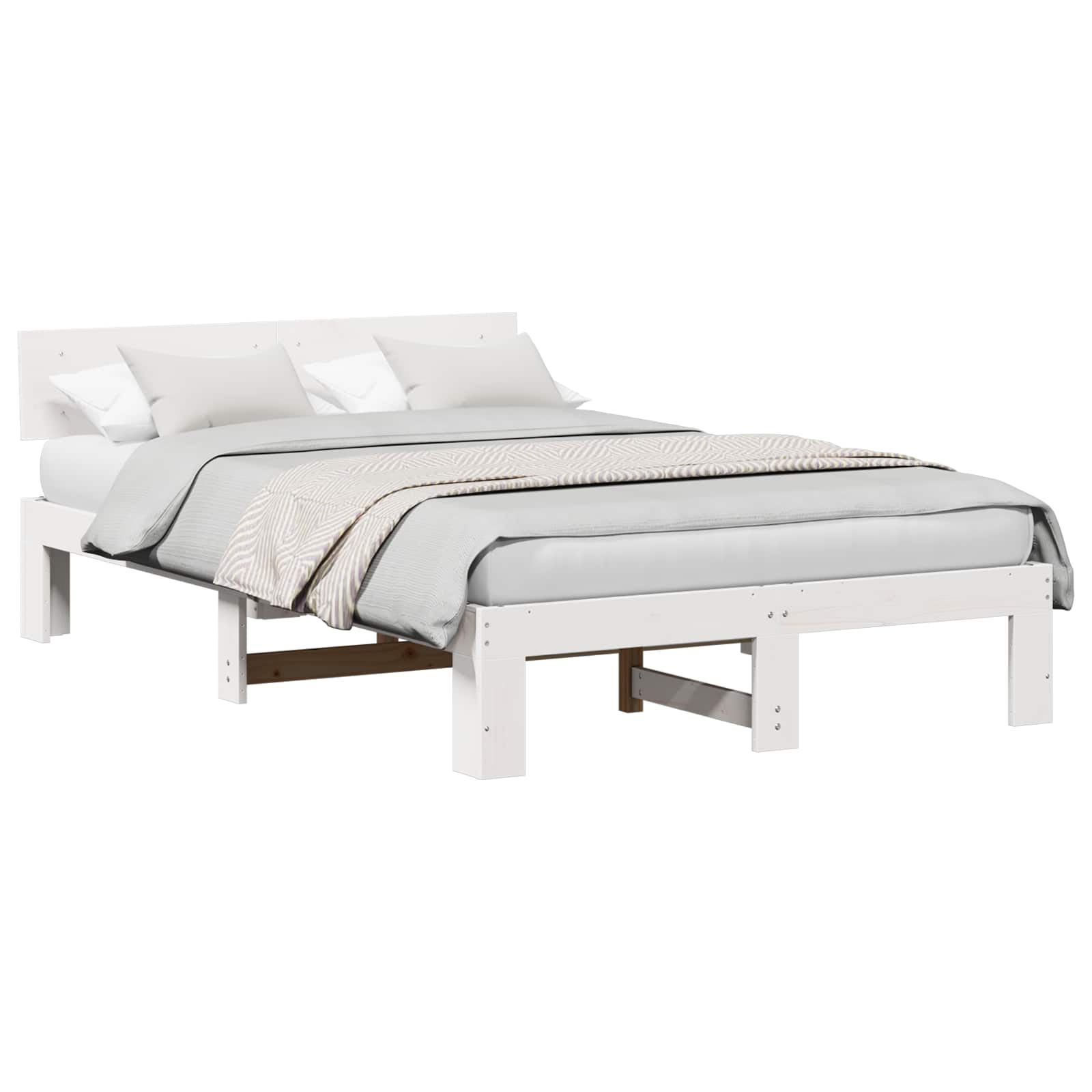 Estrutura de cama 100 x 200 cm Madeira de pinho maciço