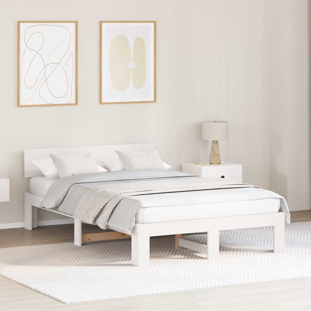 Estrutura de cama 100 x 200 cm Madeira de pinho maciço