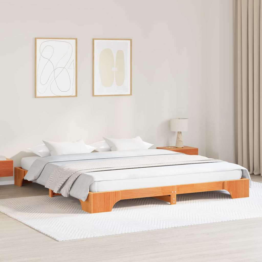 Estructura de cama Madera de pino macizo 120 x 190 cm