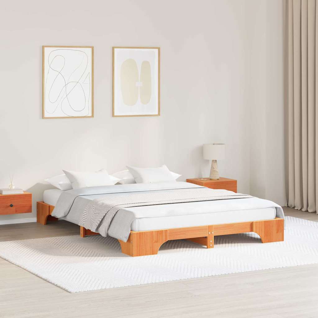 Estructura de cama Madera de pino macizo 120 x 190 cm
