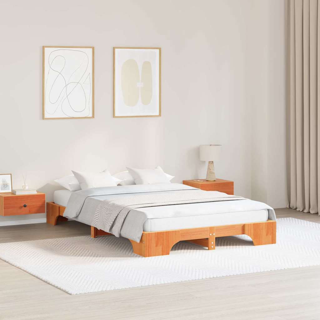 Estructura de cama Madera de pino macizo 120 x 190 cm