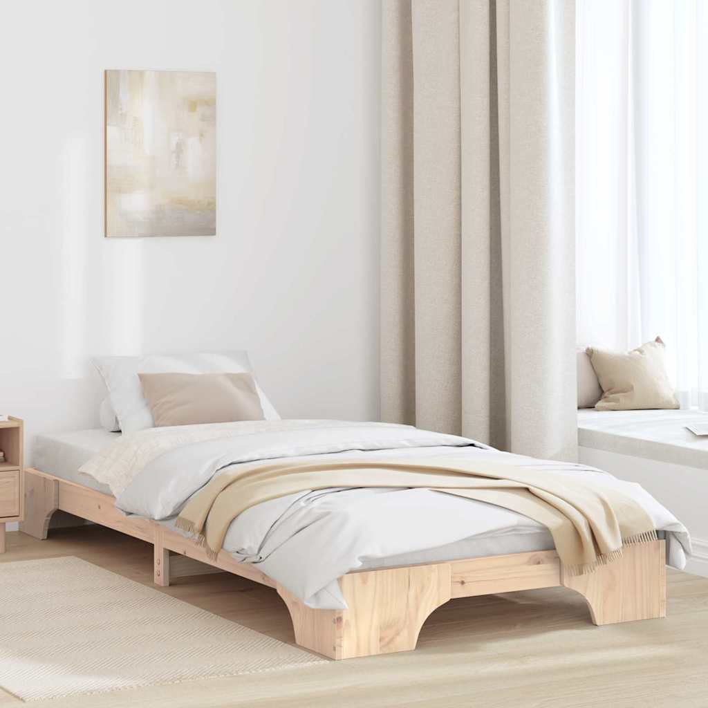 Estructura de cama Madera de pino macizo 120 x 190 cm