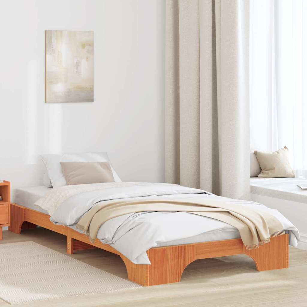 Estructura de cama Madera de pino macizo 120 x 190 cm