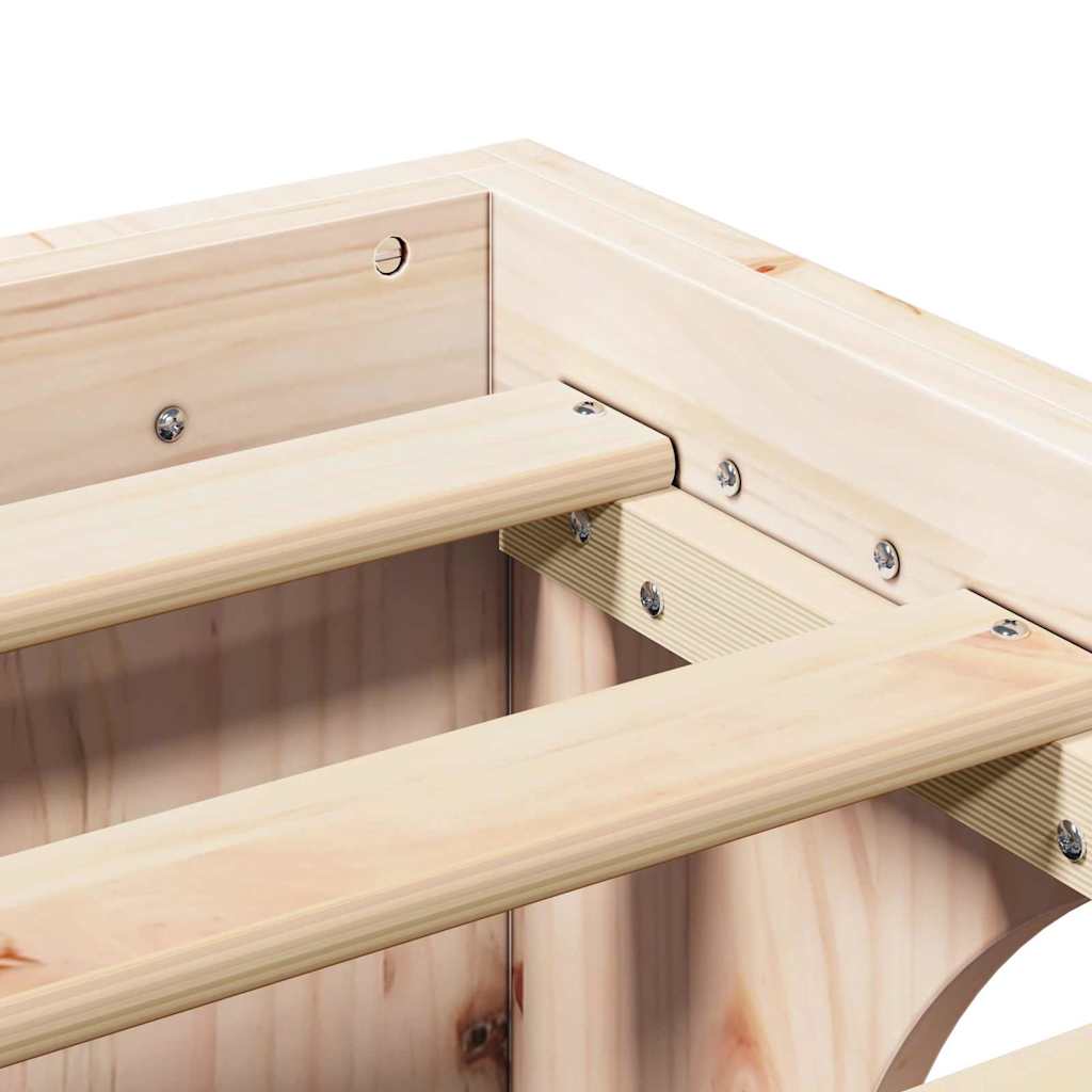 Estructura de cama Madera de pino macizo 120 x 190 cm