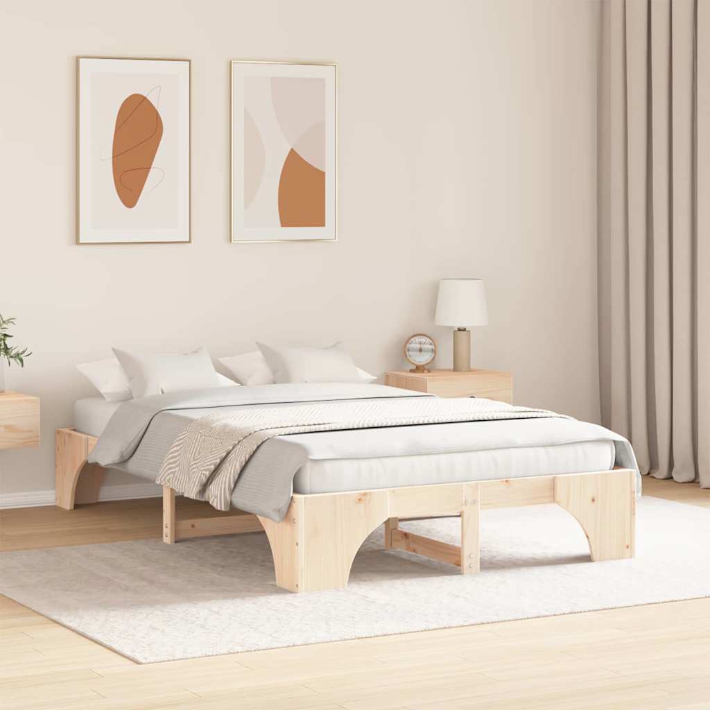 Estructura de cama Madera de pino macizo 120 x 190 cm