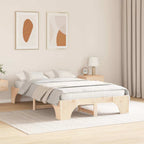 Estructura de cama Madera de pino macizo 120 x 190 cm