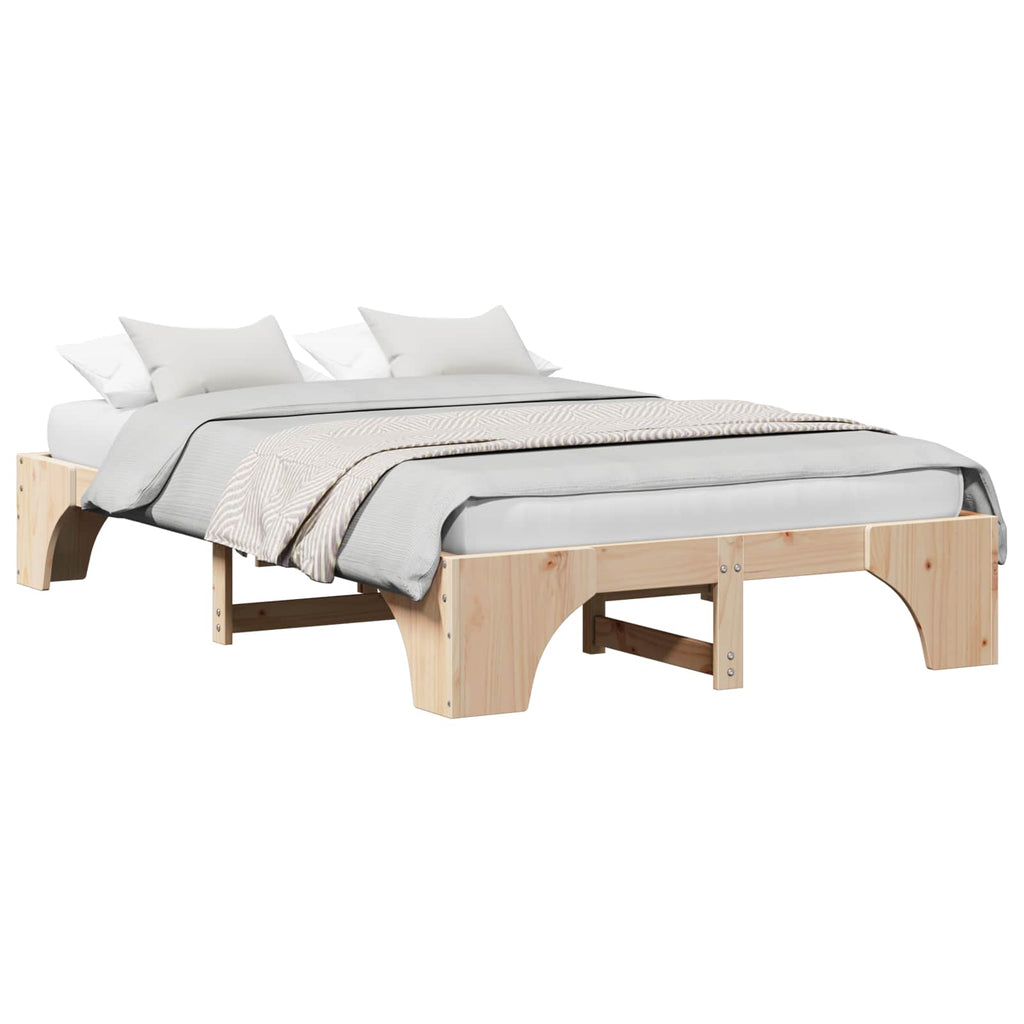 Estructura de cama Madera de pino macizo 120 x 190 cm