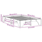 Estructura de cama Madera de pino macizo 120 x 190 cm