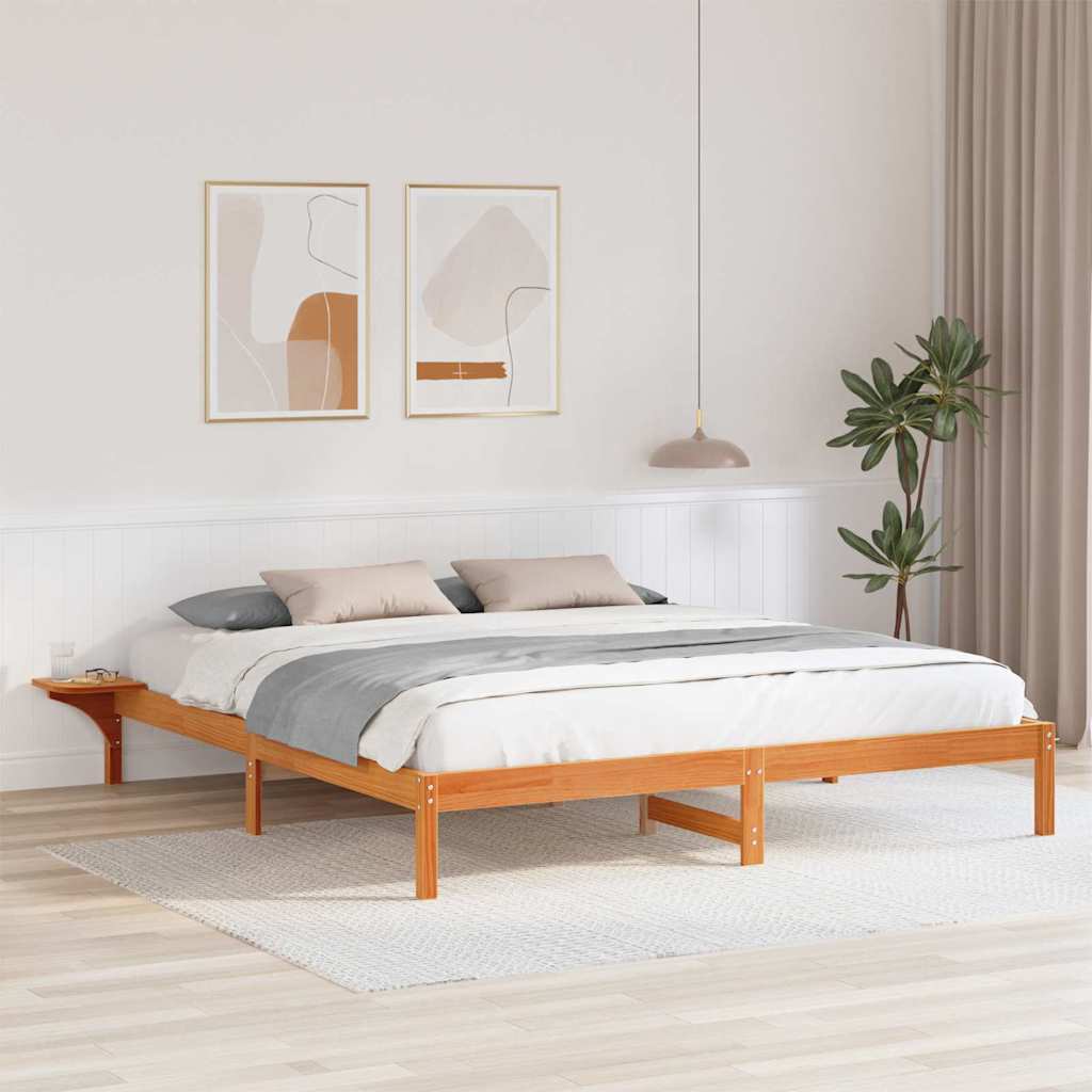 Estrutura de cama 100 x 200 cm Madeira de pinho maciço