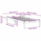 Estructura de cama 100 x 200 cm Madera de pino macizo