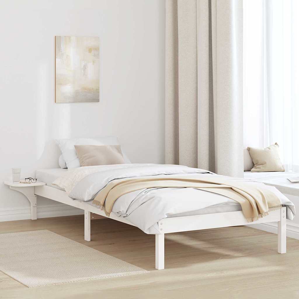 Estrutura de cama 100 x 200 cm Madeira de pinho maciço