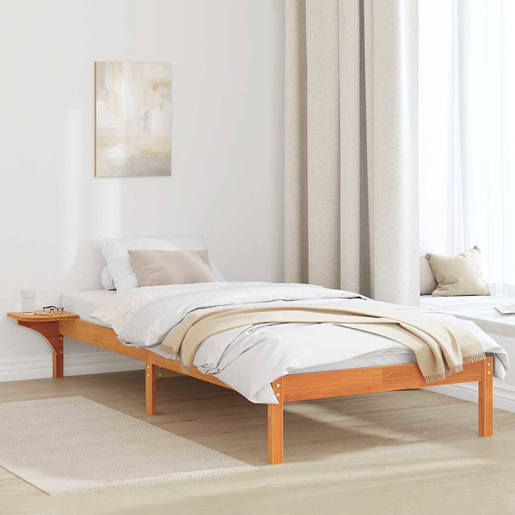Estrutura de cama 100 x 200 cm Madeira de pinho maciço