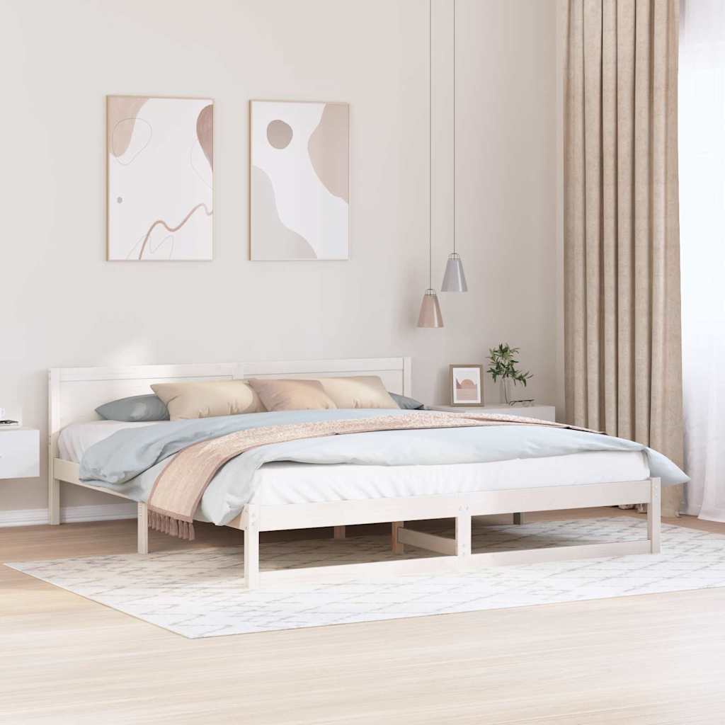 Estrutura de cama 100 x 200 cm Madeira de pinho maciço