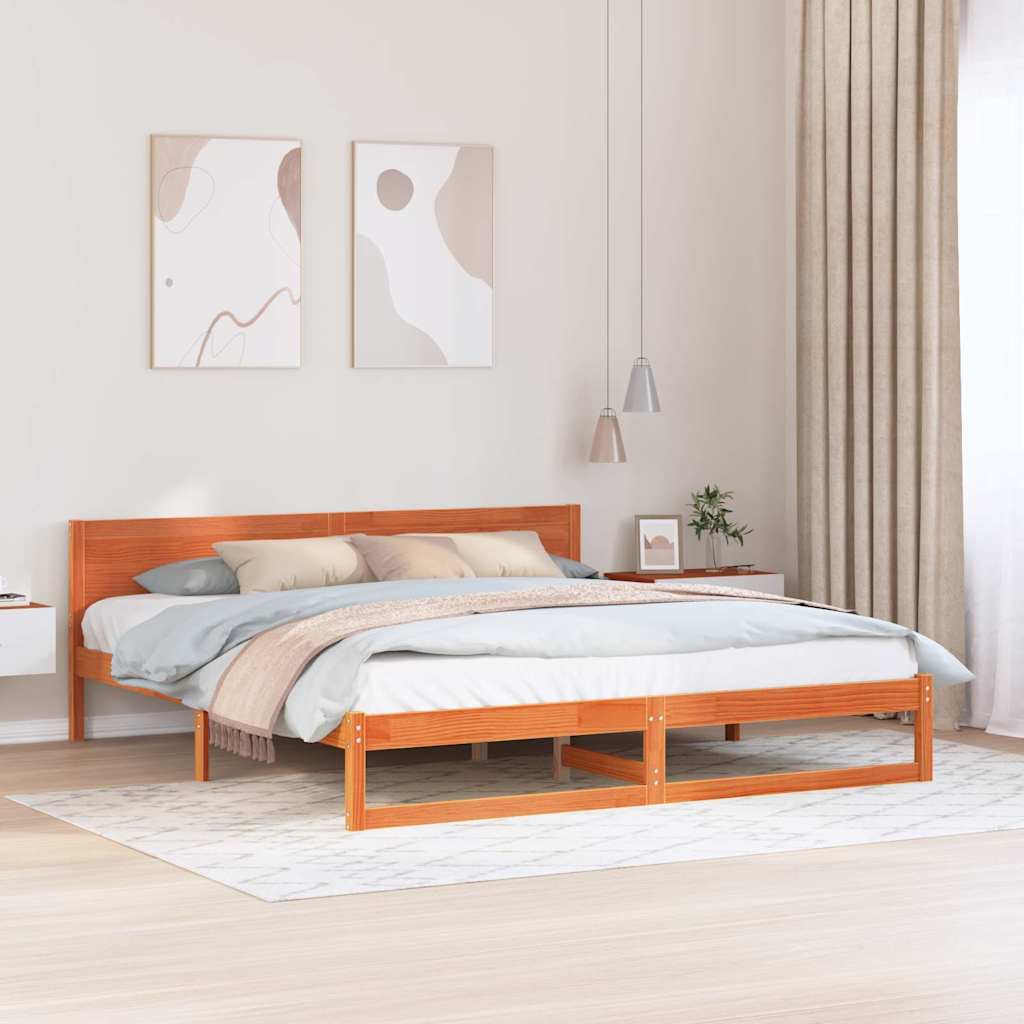 Estrutura de cama 100 x 200 cm Madeira de pinho maciço