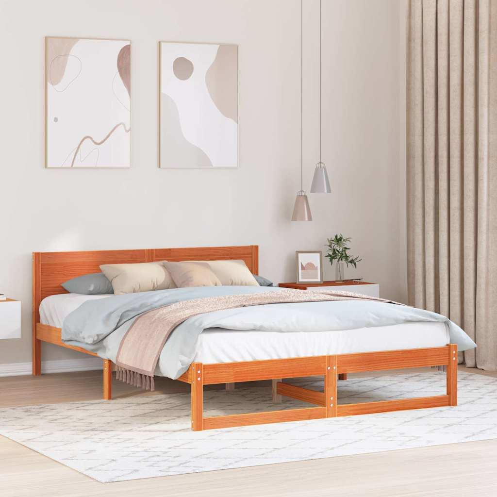 Estrutura de cama 100 x 200 cm Madeira de pinho maciço
