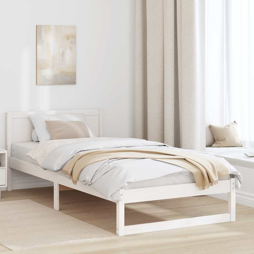 Estrutura de cama 100 x 200 cm Madeira de pinho maciço