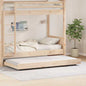 Bed frame Brown 80 x 200 cm Solid pine wood