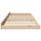 Estructura de cama Marrón 80 x 200 cm Madera maciza de Pino