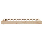 Estructura de cama Marrón 80 x 200 cm Madera maciza de Pino
