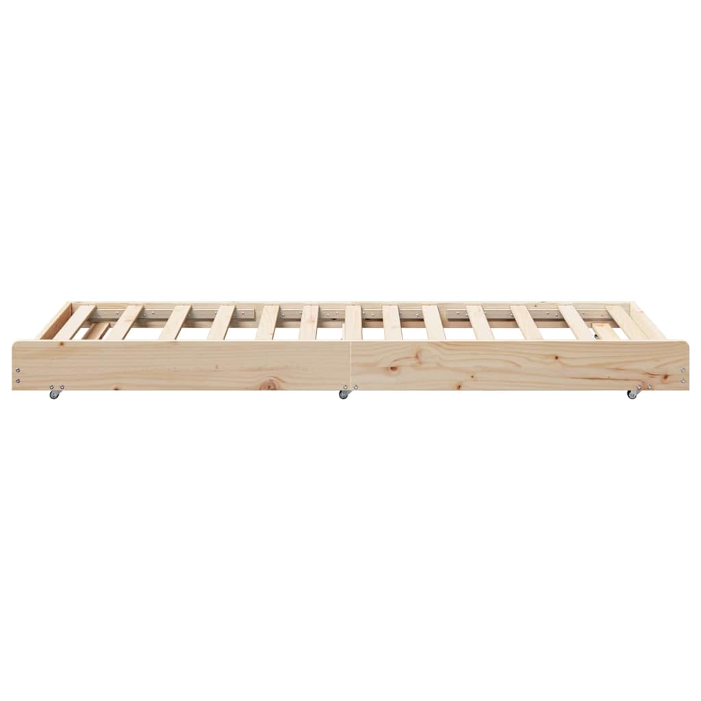 Estructura de cama Marrón 80 x 200 cm Madera maciza de Pino