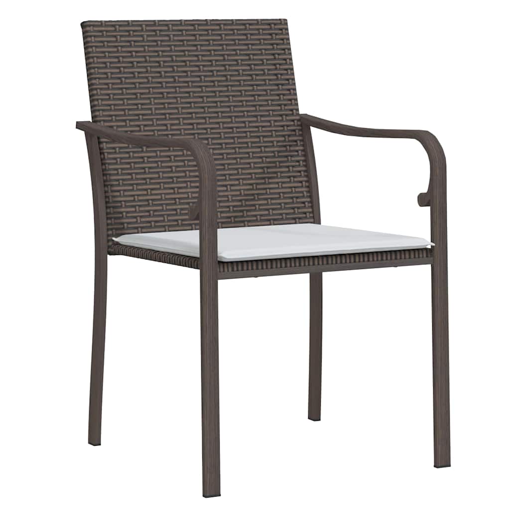 Conjunto de Comedor de Jardín 3 pcs Marrón y Negro