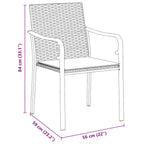 Conjunto de Comedor de Jardín 3 pcs Marrón y Negro