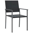 Conjunto de Comedor de Jardín 7 pcs Negro Ratán sintético