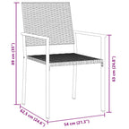 Conjunto de Comedor de Jardín 7 pcs Negro Ratán sintético