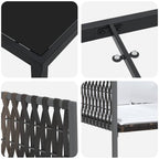 Conjunto de Comedor de Jardín 3 pcs Marrón y Negro
