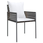 Conjunto de Comedor de Jardín 3 pcs Marrón y Negro