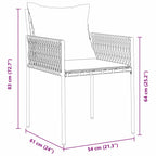 Conjunto de Comedor de Jardín 3 pcs Marrón y Negro