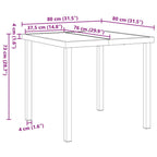Conjunto de Comedor de Jardín 3 pcs Marrón y Negro
