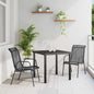 Conjunto de Comedor de Jardín 3 pcs Gris ratán sintético