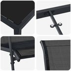 Conjunto de Comedor de Jardín 5 pcs Negro