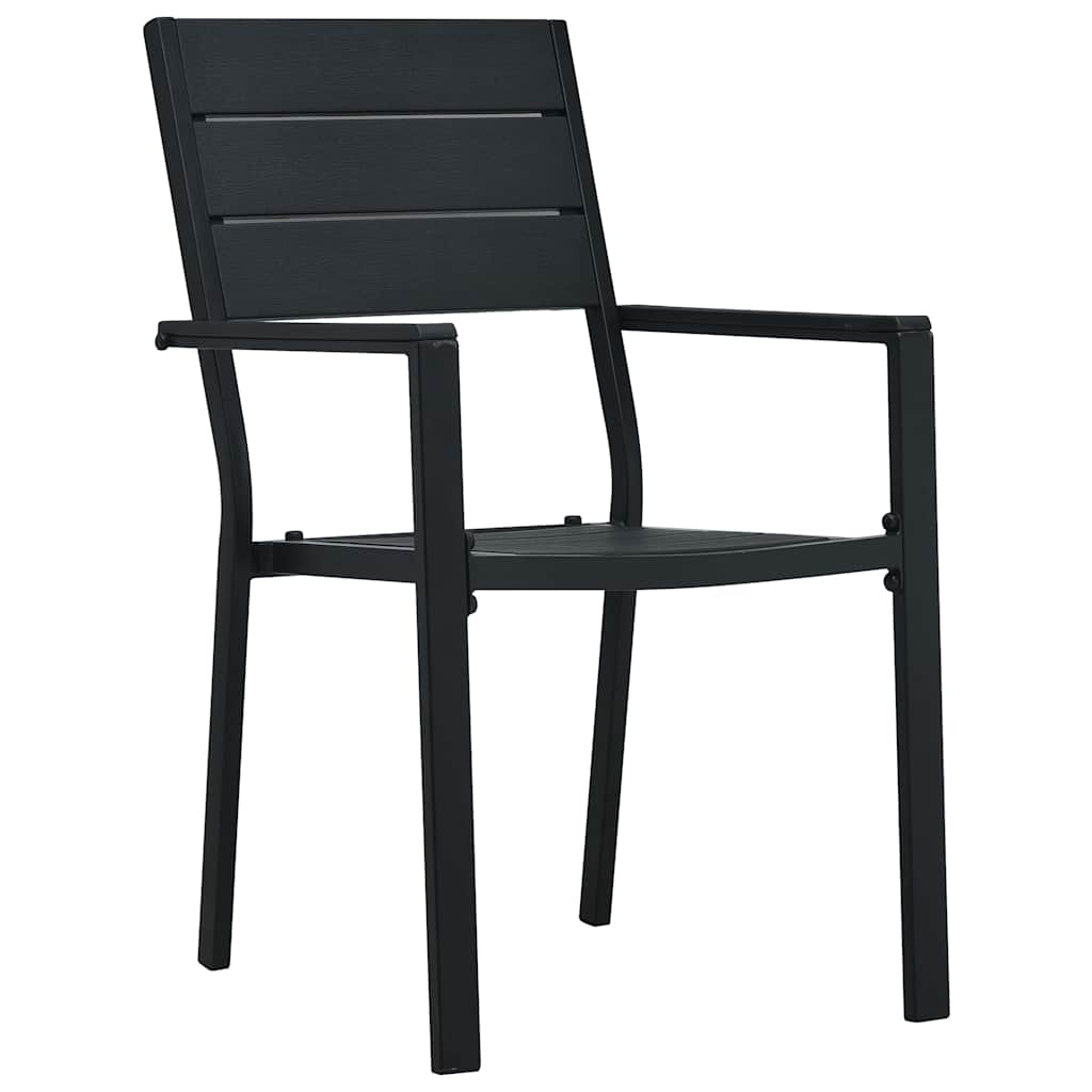 Conjunto de Comedor de Jardín 5 pcs Negro