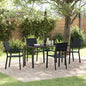 Conjunto de Comedor de Jardín 5 pcs Negro