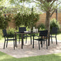 Conjunto de Comedor de Jardín 5 pcs Negro