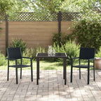 Conjunto de Comedor de Jardín 3 pcs Negro