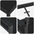 Conjunto de Comedor de Jardín 7 pcs Negro